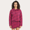 <span class="grassetto"> FELPA </span> Colletto Texture Magenta